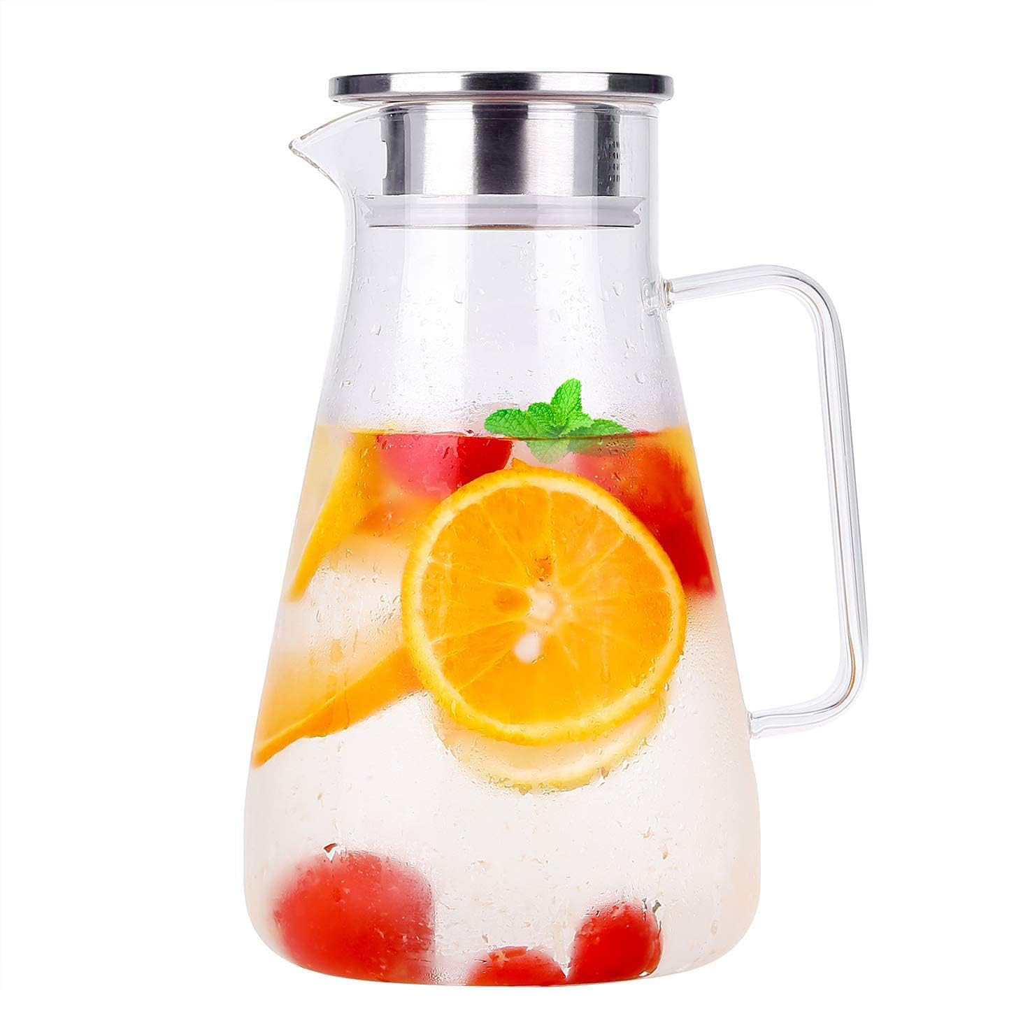 Culivaro 1800ml Glass Carafe, Lead-Free Borosilica